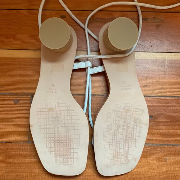 Anthropologie Angel Alarcon Leather Ankle-Tie Sandals Women's 9 - Picture 4 of 4